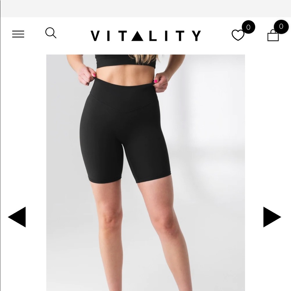 Balance Athletica cloud biker short-black. Worn once, in great condition